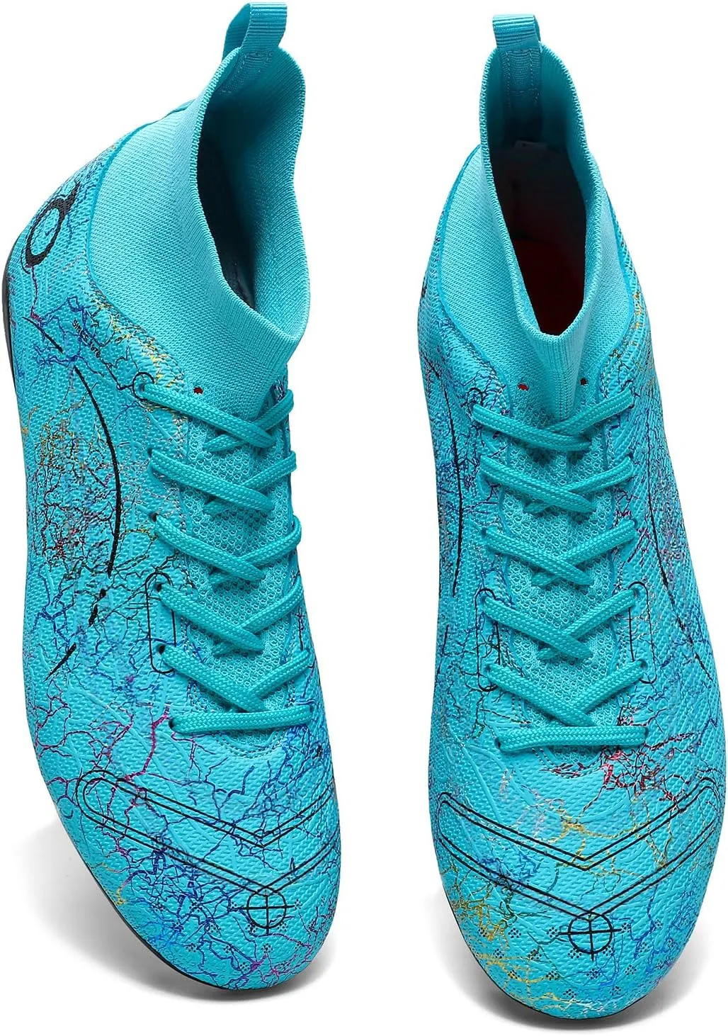 Men's Soccer Shoes High-Top Soccer Cleats Outdoor Breathable Athletic Professional Spikes Youth Boys Football Shoes Unisex