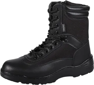 Men's Tactical Boots, Military Boots Army Boots Combat Boots With Side Zipper Black