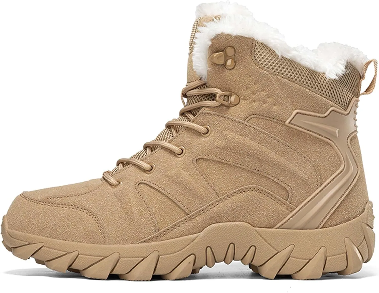 Men's Velvet Thickened Outdoor Hiking Tactical Boots Training Military Boots Waterproof Anti Slip Wear-Resistant Tactical Boots Work Boots Combat Boots