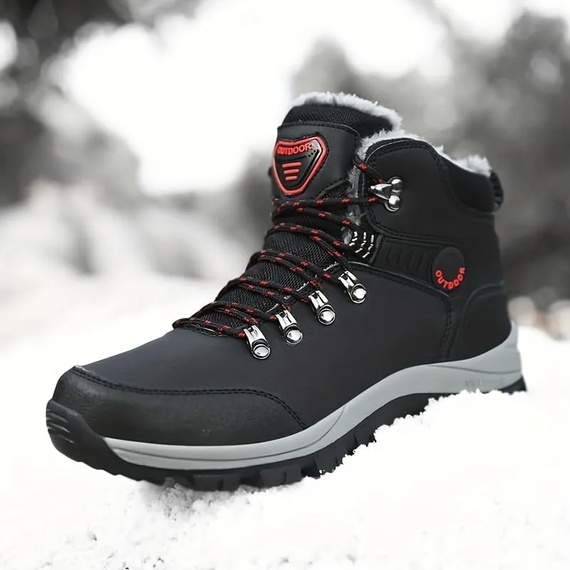 Men's Waterproof Hiking Boots Anti-Slip Lightweight Outdoor Mid Top Ankle Boot for Men Breathable Hiker Trekking Trails Shoes