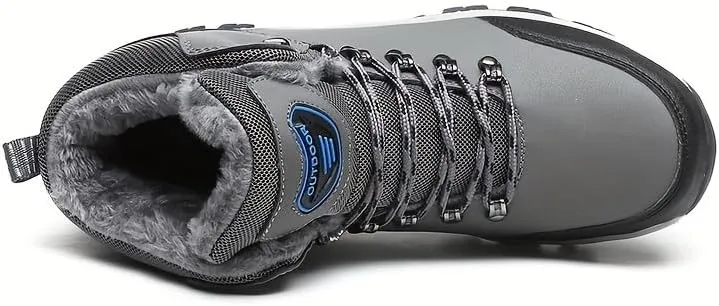 Men's Waterproof Hiking Boots Anti-Slip Lightweight Outdoor Mid Top Ankle Boot for Men Breathable Hiker Trekking Trails Shoes