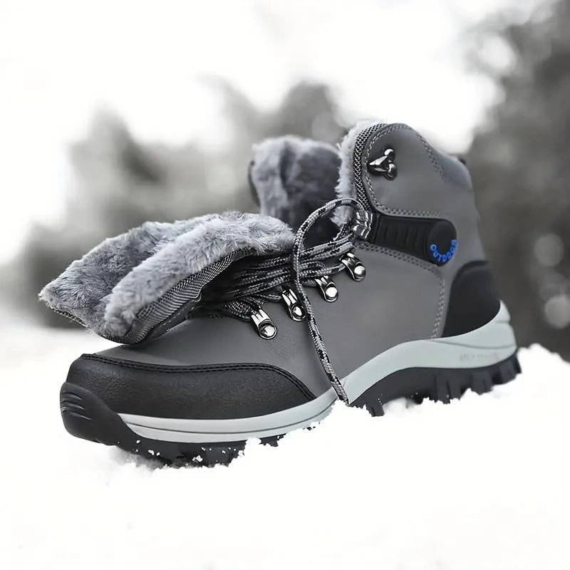 Men's Waterproof Hiking Boots Anti-Slip Lightweight Outdoor Mid Top Ankle Boot for Men Breathable Hiker Trekking Trails Shoes