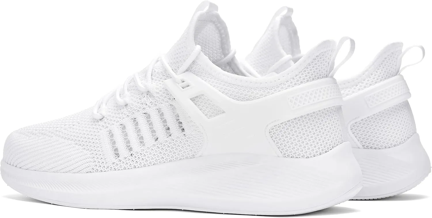 Mens Wide Running Shoes Walking Tennis Shoes Cushioning Wide Sneakers Slip On Sports Work Gym Outdoor Running Sneakers Comfort Lightweight