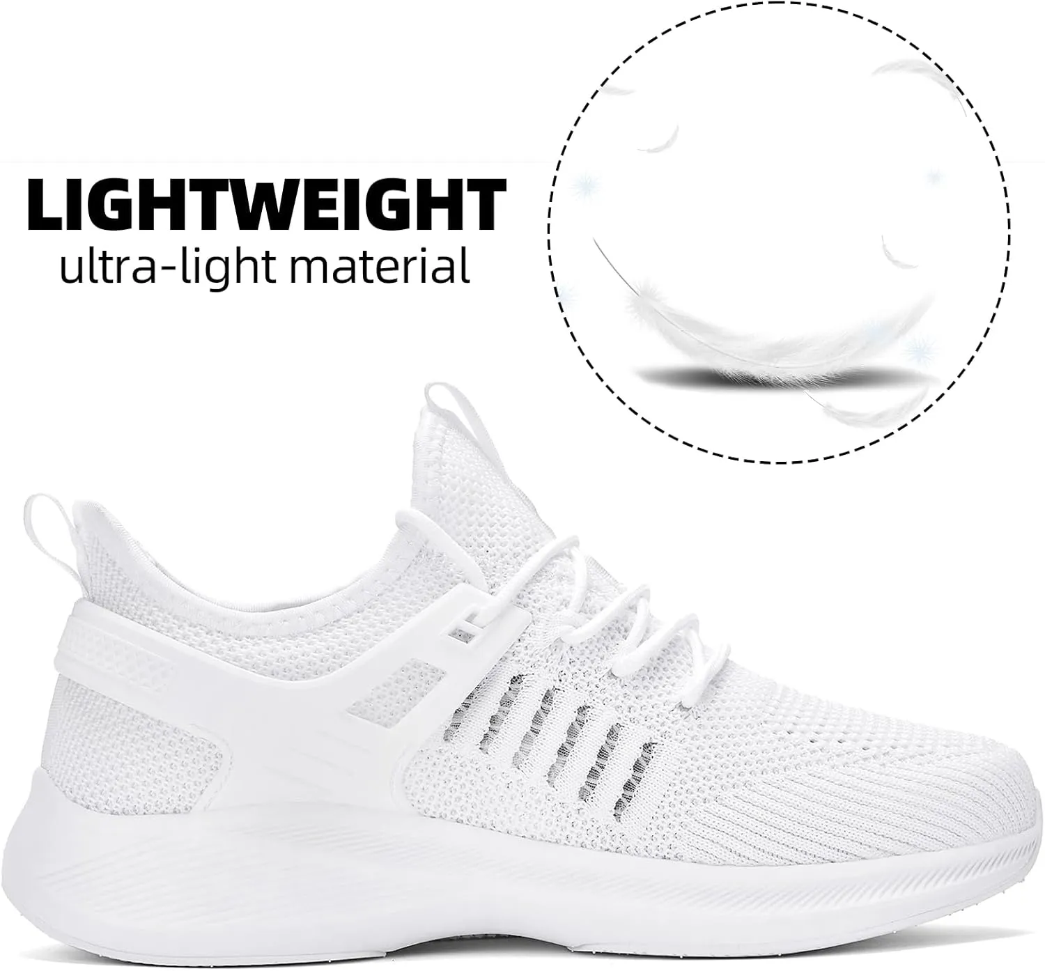 Mens Wide Running Shoes Walking Tennis Shoes Cushioning Wide Sneakers Slip On Sports Work Gym Outdoor Running Sneakers Comfort Lightweight