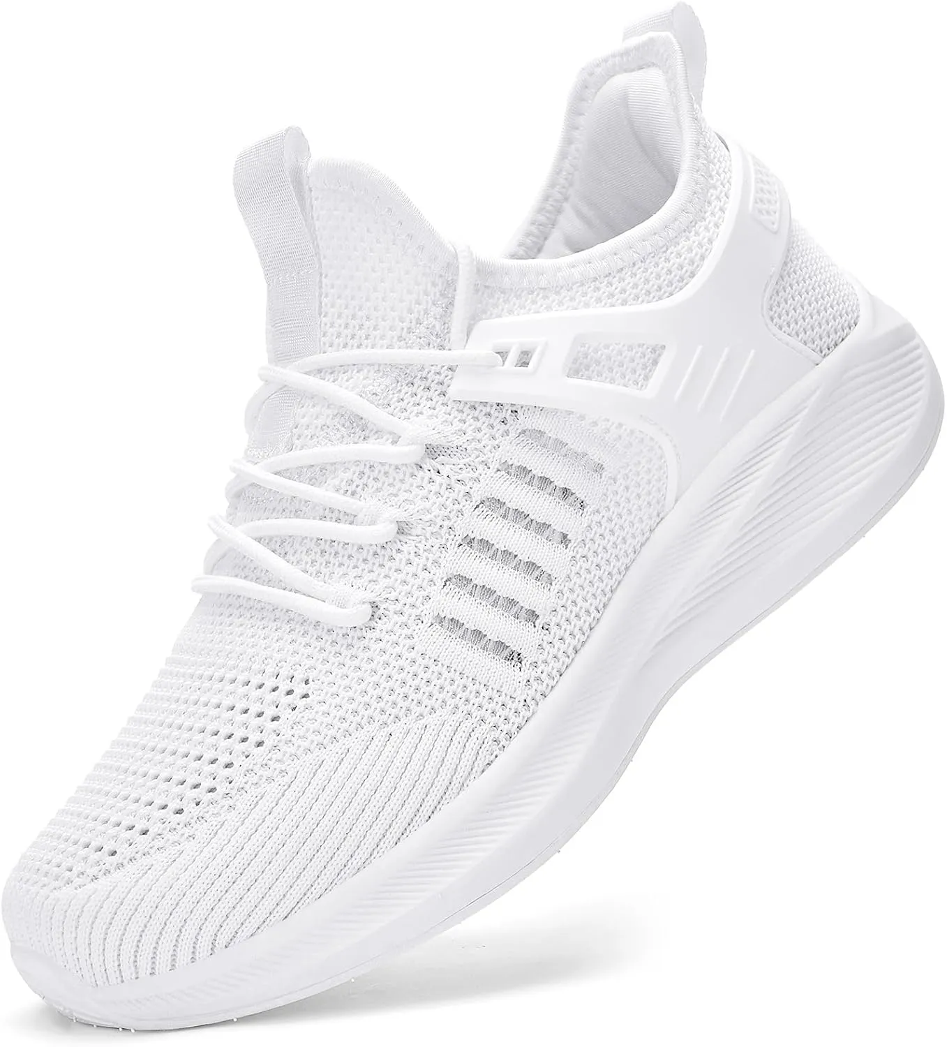Mens Wide Running Shoes Walking Tennis Shoes Cushioning Wide Sneakers Slip On Sports Work Gym Outdoor Running Sneakers Comfort Lightweight