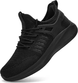 Mens Wide Running Shoes Walking Tennis Shoes Cushioning Wide Sneakers Slip On Sports Work Gym Outdoor Running Sneakers Comfort Lightweight