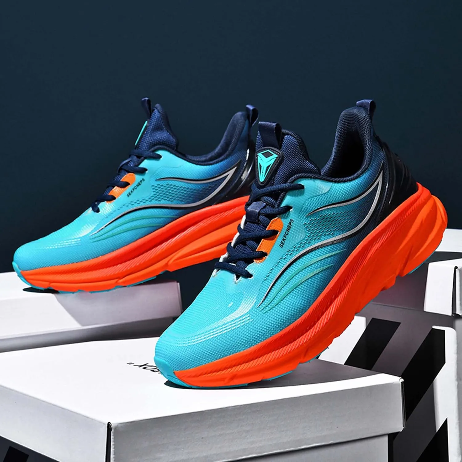 Men's Women's Running Shoes Anti-Slip Athletic Trainers Fashion Sneakers Breathable Fitness Jogging Shoes Outdoor Road Trail Running Shoes
