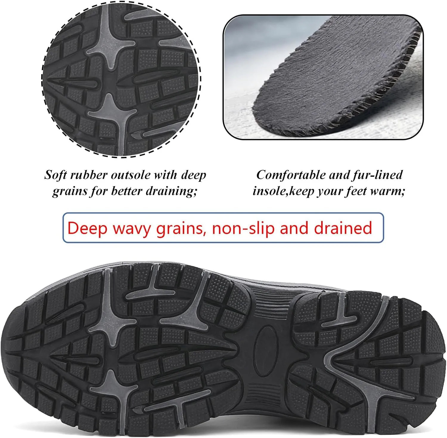 Moodeng Women's Winter Snow Boots Outdoor Hiking Boots Warm Waterproof Ankle Booties for Walking and Anti-Slip
