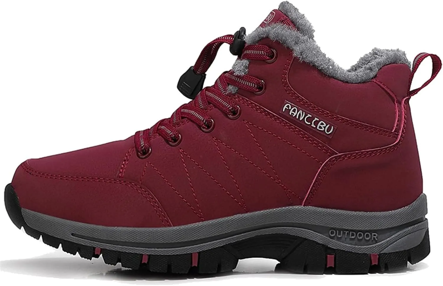 Moodeng Women's Winter Snow Boots Outdoor Hiking Boots Warm Waterproof Ankle Booties for Walking and Anti-Slip