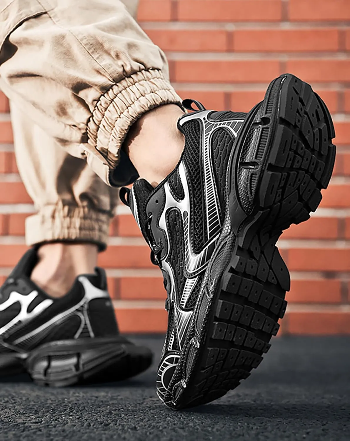 Niepce Inc Streetwear Mid Top Fashion Chunky Sneakers for Men