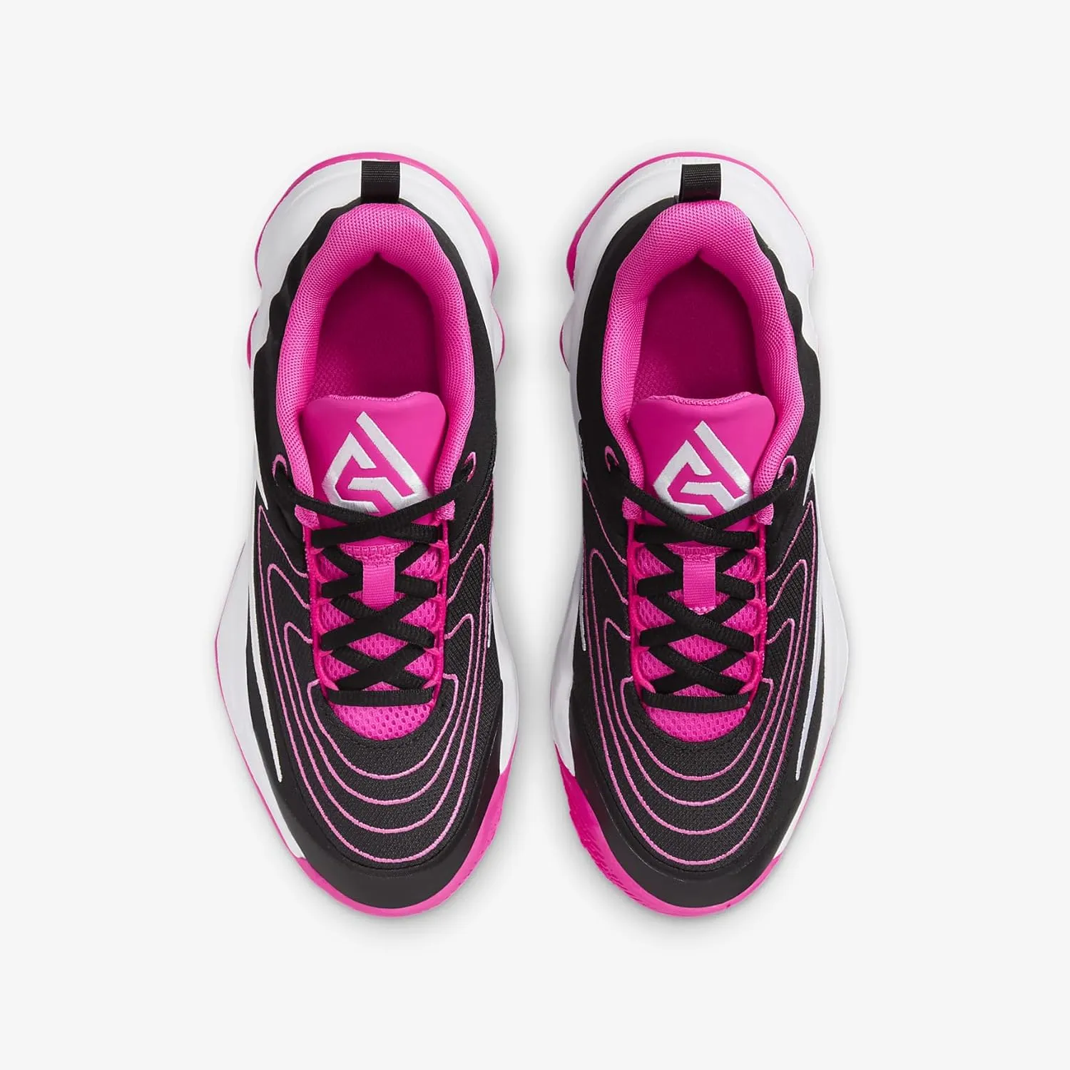 Nike Giannis Immortality 4 Big Kids' Basketball Shoes (FZ6734-004, Black/Laser Fuchsia/White)