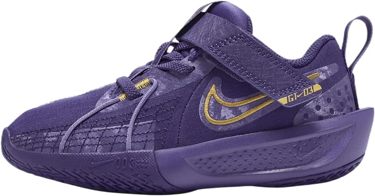 Nike G.T. Cut 3 Little Kids' Basketball Shoes (FZ7299-500, Court Purple/Field Purple/Wild Violet/Ink) Size 10