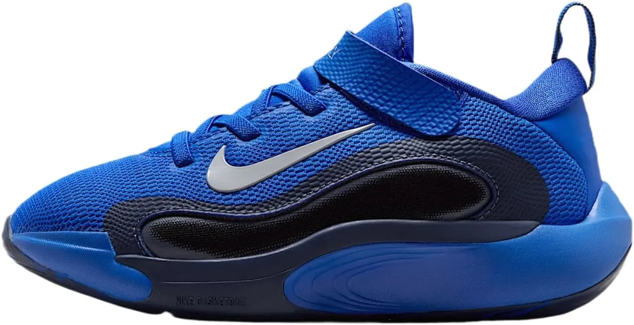 Nike IsoFly Little Kids' Basketball Shoes (FQ7670-402, Game Royal/Thunder Blue/Black/Wolf Grey) Size 8