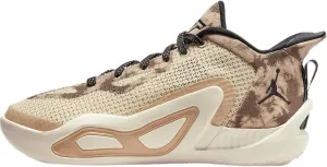 NIKE Jordan Tatum 1 Big Kids' Basketball Shoes (DX5359-200, Fossil/Sesame/Electric Green/Black) Size 4.5