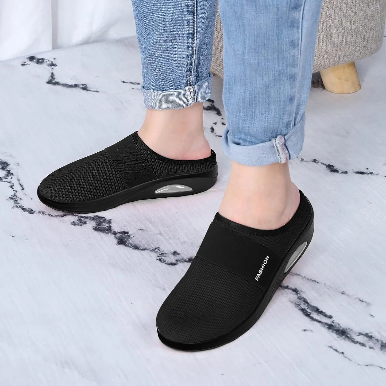 Non Slip Shoes for Women Food Service Plantar Fasciitis Sneakers for Women Wide Width 2023 All Black Dressy Sneakers for Women Womens Black Slip On Sneakers Size 7 Comfy Shoes for Women Fall