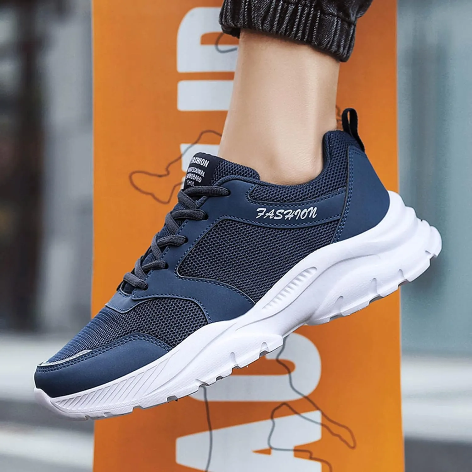 Non Slip Work Sport Shoes for Men Recovery Air Athletic Running Tennis Shoe Arch Support Walking Shoes for Men