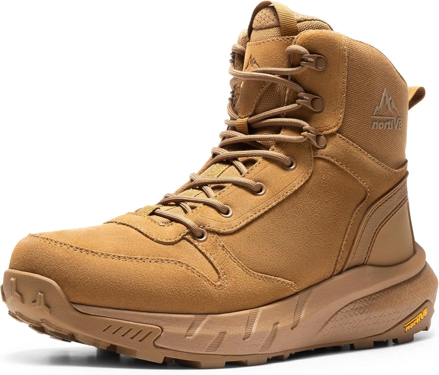 NORTIV 8 Men's Military Tactical Boot Lightweight Comfortable Boots for Work All Day Side Zipper Motorcycle Combat Hiking Boots 8 Inches Metrostrike