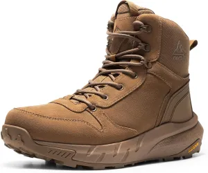 NORTIV 8 Men's Military Tactical Boot Lightweight Comfortable Boots for Work All Day Side Zipper Motorcycle Combat Hiking Boots 8 Inches Metrostrike