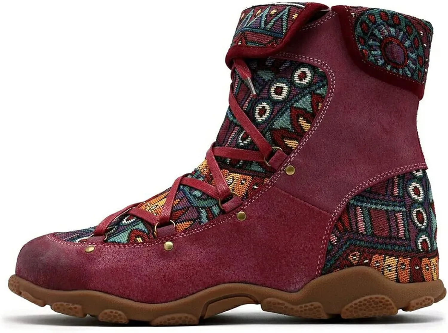oiangi Boots for Women Ankle Booties Fashion Comfy Leather Arch Support Steel Toe Zipper Bohemian Boots Waterproof and Windproof Soft Damping Shoes