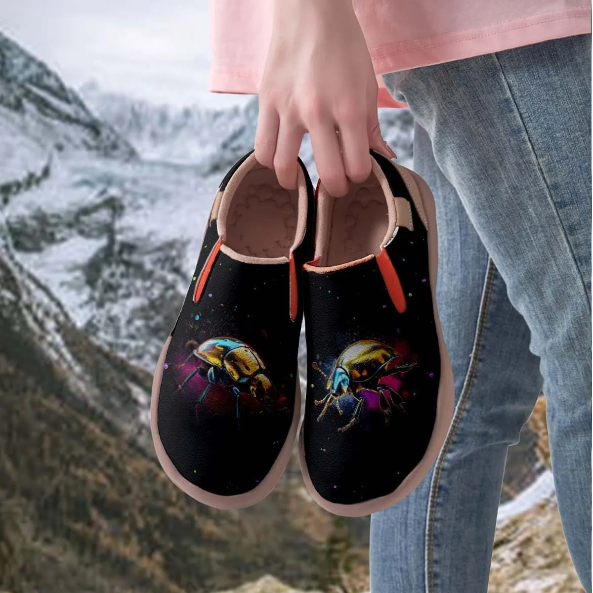 Onehorse Kids Slip On Sneakers Boy Girl Walking Casual Loafers Animal Splatter Art Painted Travel Holiday Shoes(Big Kid/Little Kid/Toddler)