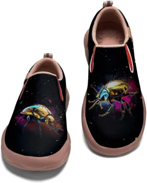 Onehorse Kids Slip On Sneakers Boy Girl Walking Casual Loafers Animal Splatter Art Painted Travel Holiday Shoes(Big Kid/Little Kid/Toddler)