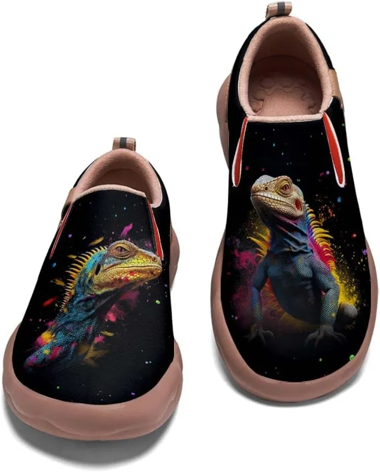 Onehorse Kids Slip On Sneakers Boy Girl Walking Casual Loafers Animal Splatter Art Painted Travel Holiday Shoes(Big Kid/Little Kid/Toddler)
