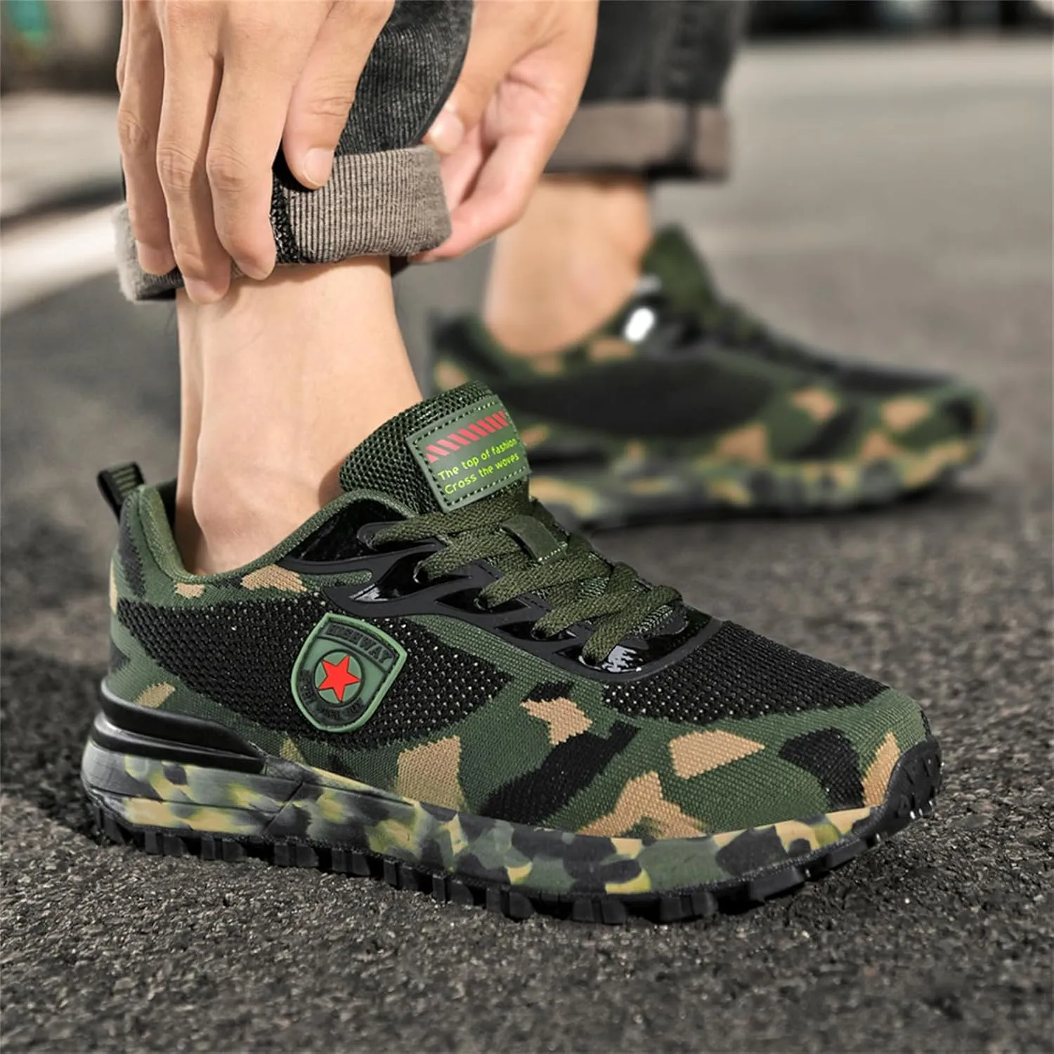 Outdoor Sports Cross-Country Running Hiking Shoes Leisure Breathable Non-Slip wear-Resistant Training Camouflage Shoes