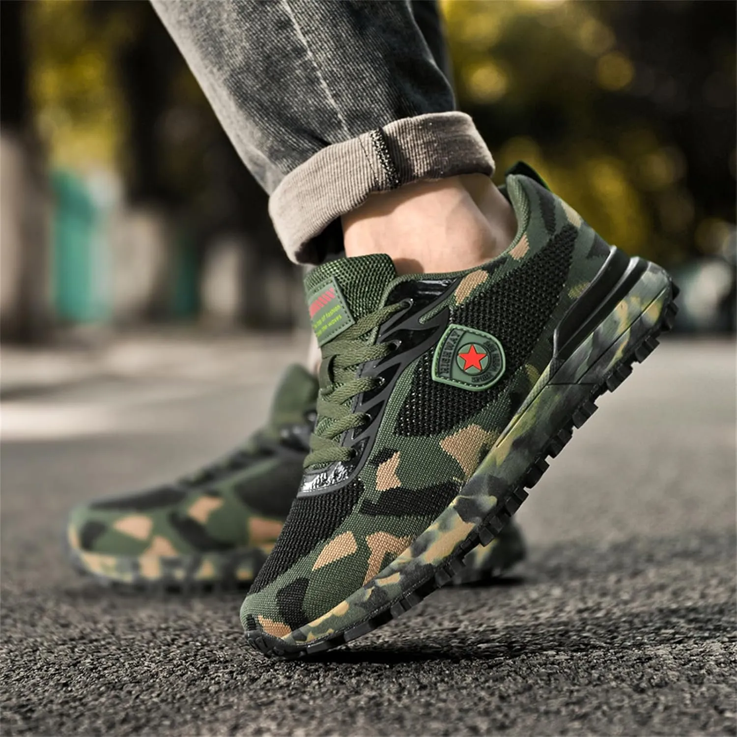Outdoor Sports Cross-Country Running Hiking Shoes Leisure Breathable Non-Slip wear-Resistant Training Camouflage Shoes