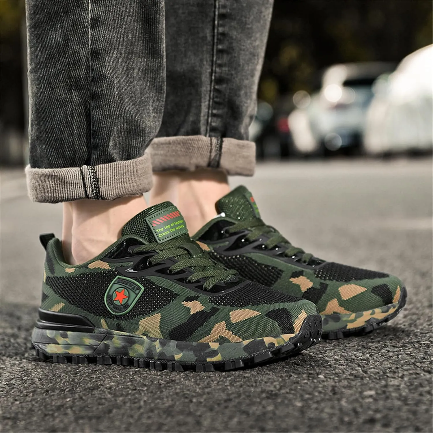 Outdoor Sports Cross-Country Running Hiking Shoes Leisure Breathable Non-Slip wear-Resistant Training Camouflage Shoes