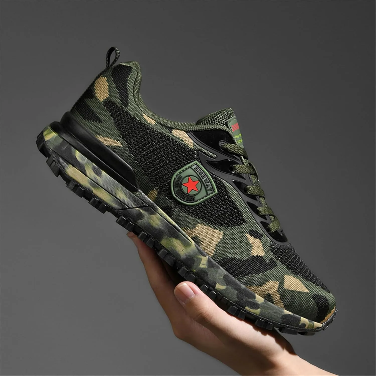 Outdoor Sports Cross-Country Running Hiking Shoes Leisure Breathable Non-Slip wear-Resistant Training Camouflage Shoes