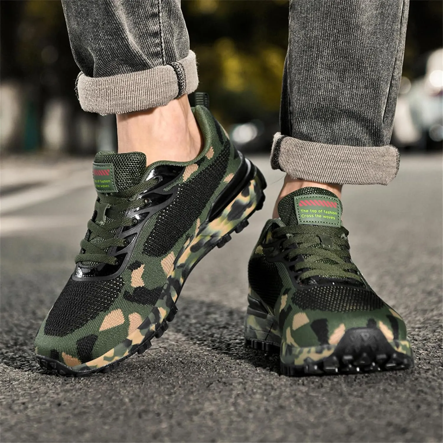 Outdoor Sports Cross-Country Running Hiking Shoes Leisure Breathable Non-Slip wear-Resistant Training Camouflage Shoes