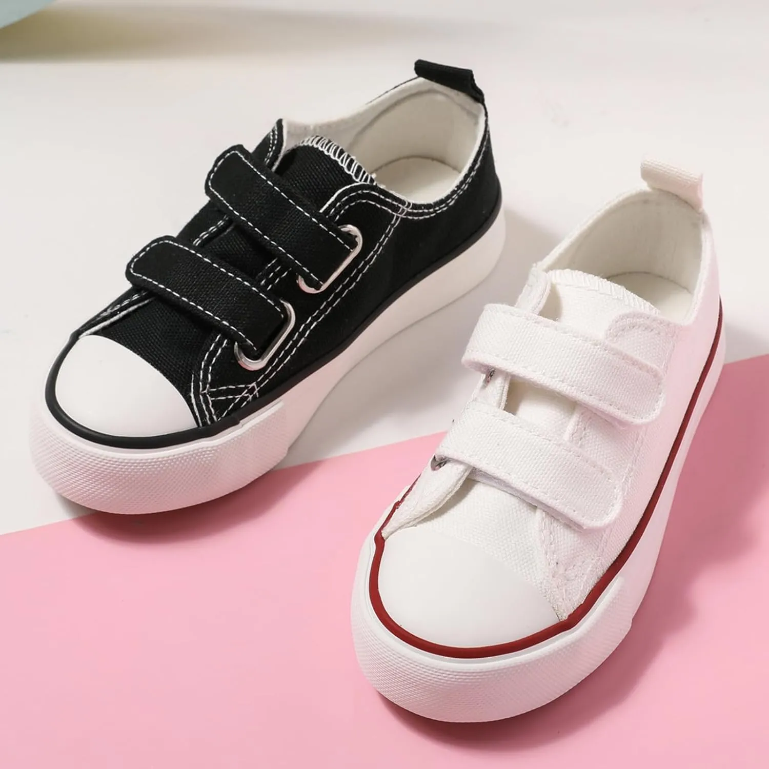 PATPAT Toddler Shoes for Girl & Boy, Toddler Sneakers Little Kid Shoes [Breathable & Comfortable] [Lightweight & Durable] Casual, Stylish and Comfortable Slip-On Canvas Sneaker Toddler Shoes Size