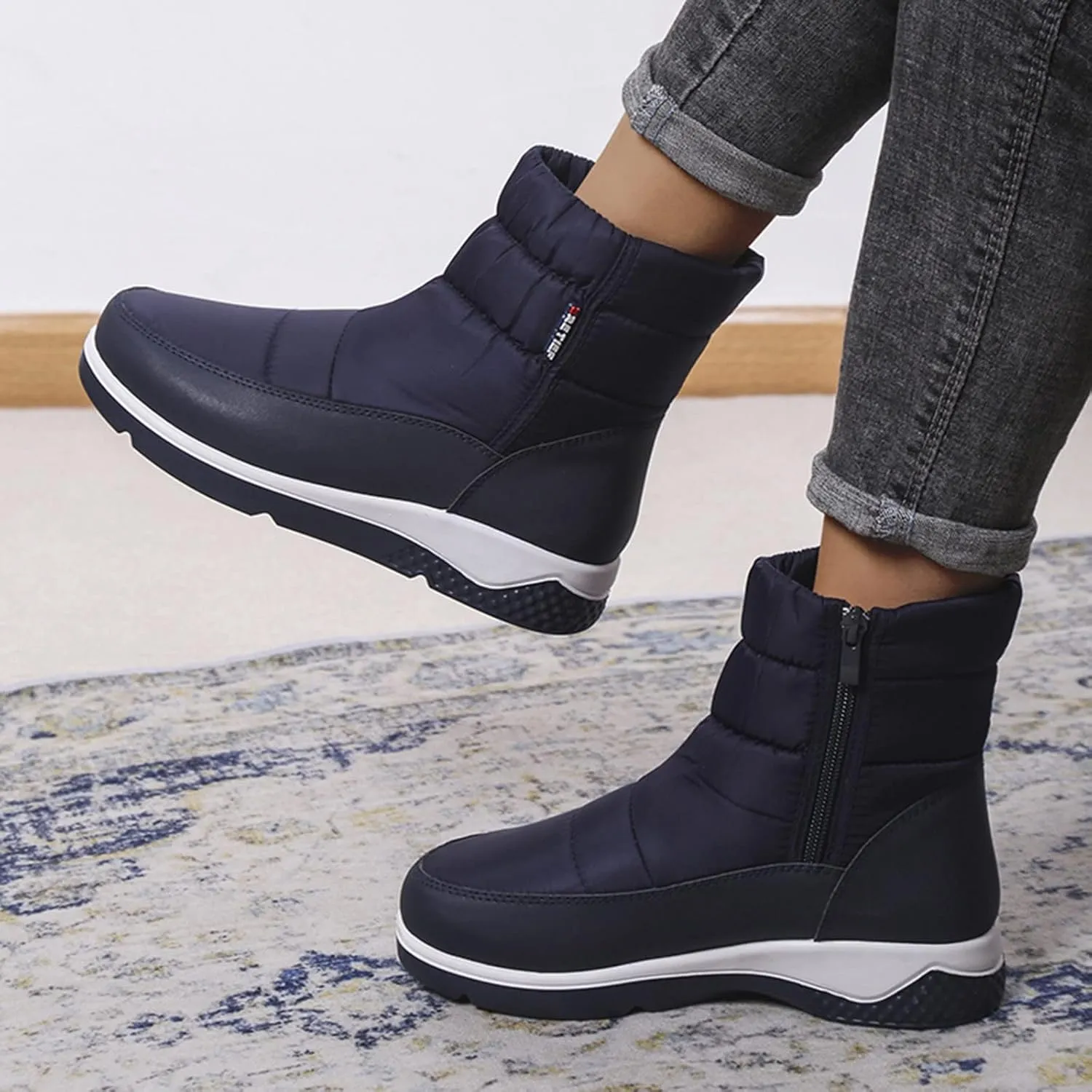peqiut Womens Snow Boots Winter Snow Shoes Non Slip Long Tube Winter Ankle Boots Ladies Lightweight Outdoor Booties Comfort