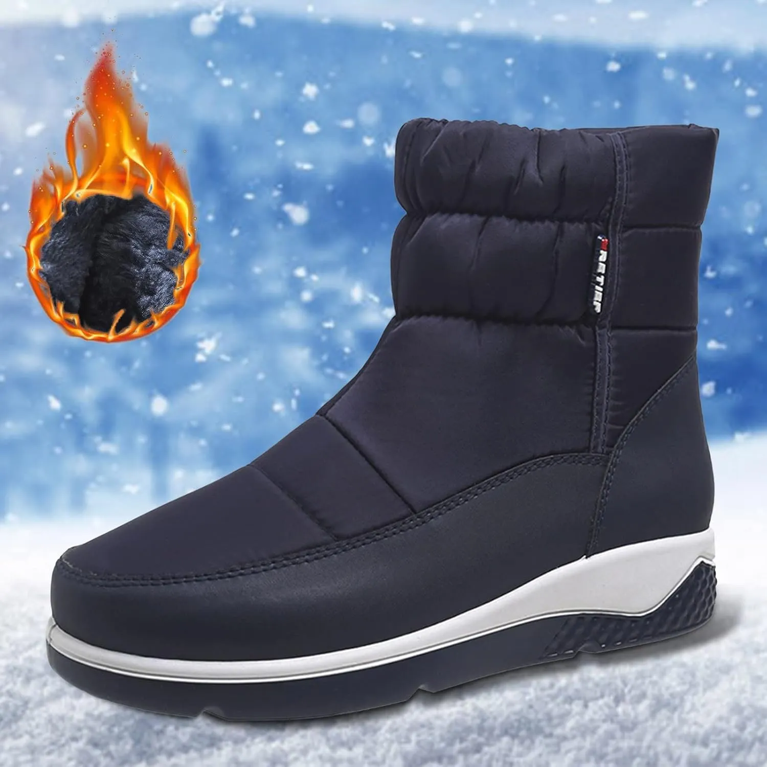 peqiut Womens Snow Boots Winter Snow Shoes Non Slip Long Tube Winter Ankle Boots Ladies Lightweight Outdoor Booties Comfort