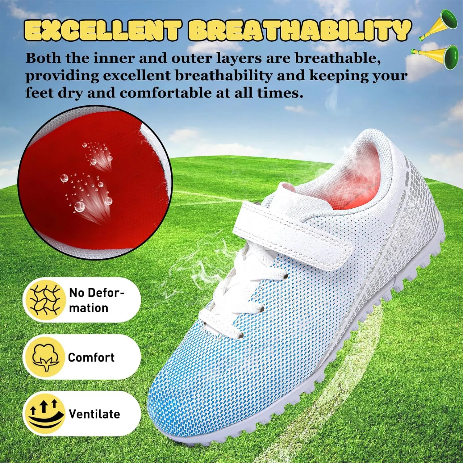RDGO Boys Girls Soccer Cleats Indoor Soccer Shoes (Little Kid/Big Kid) TF