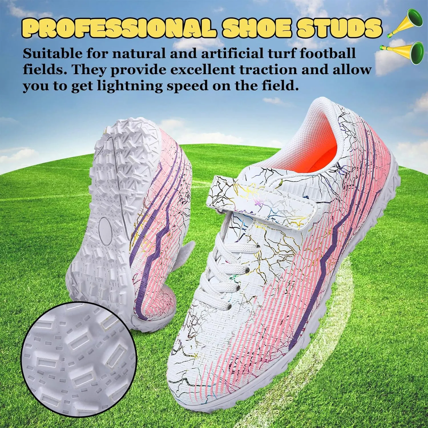 RDGO Boys Girls Soccer Cleats Indoor Soccer Shoes (Little Kid/Big Kid) TF