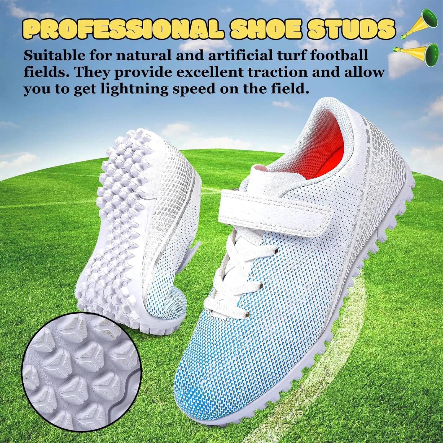 RDGO Boys Girls Soccer Cleats Indoor Soccer Shoes (Little Kid/Big Kid) TF
