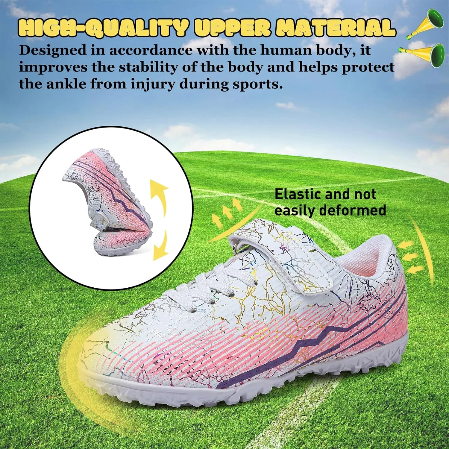 RDGO Boys Girls Soccer Cleats Indoor Soccer Shoes (Little Kid/Big Kid) TF