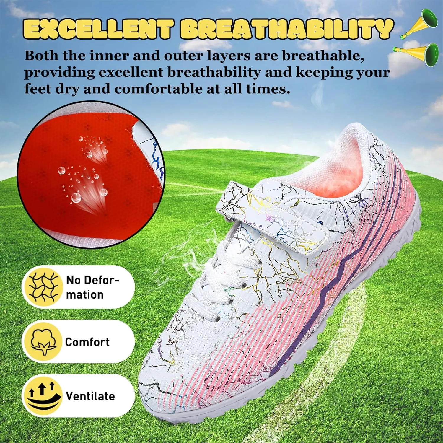 RDGO Boys Girls Soccer Cleats Indoor Soccer Shoes (Little Kid/Big Kid) TF