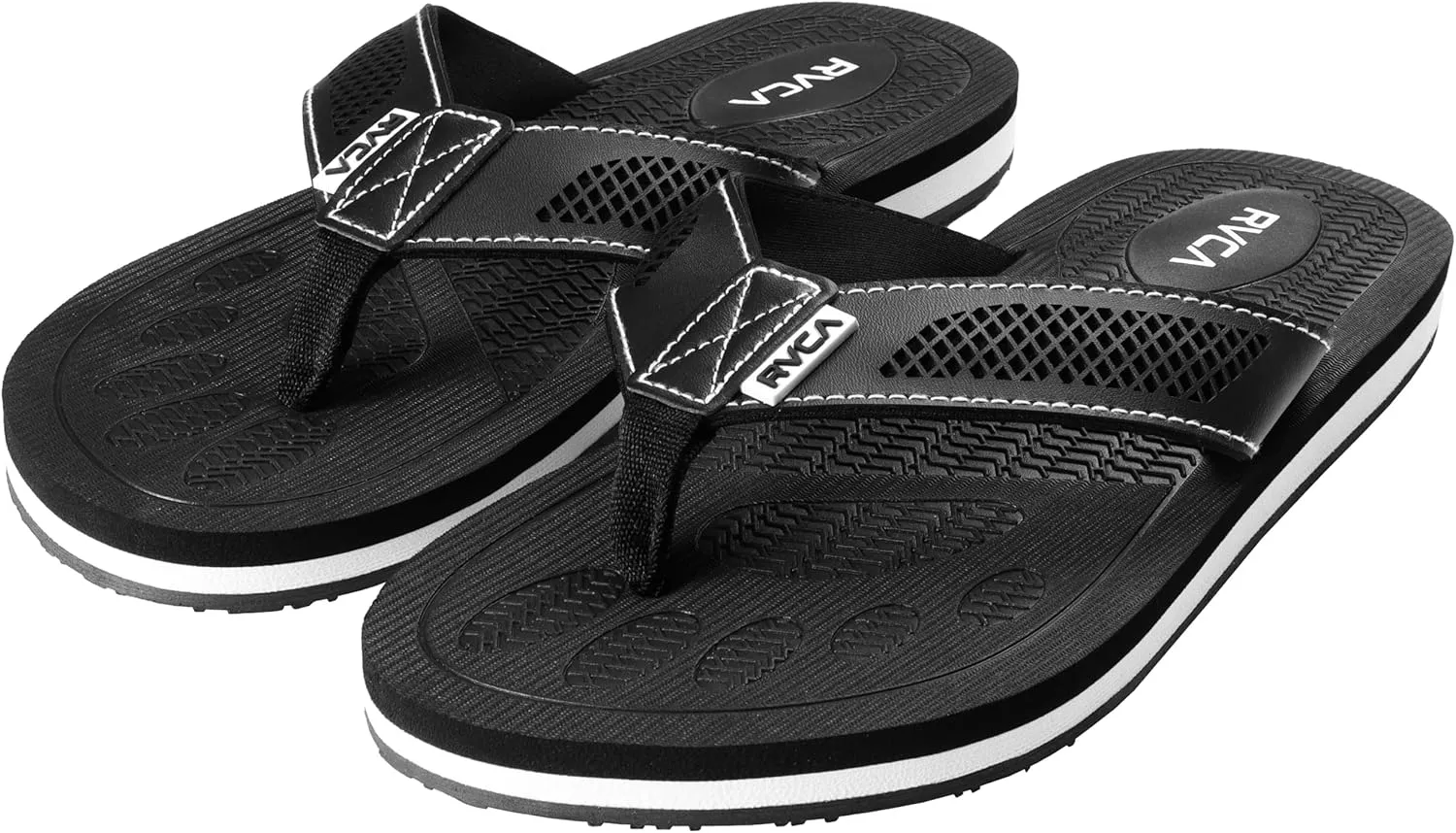 RVCA Perforated T-Bar Sandals - Breathable, Cushioned, and Durable Footwear