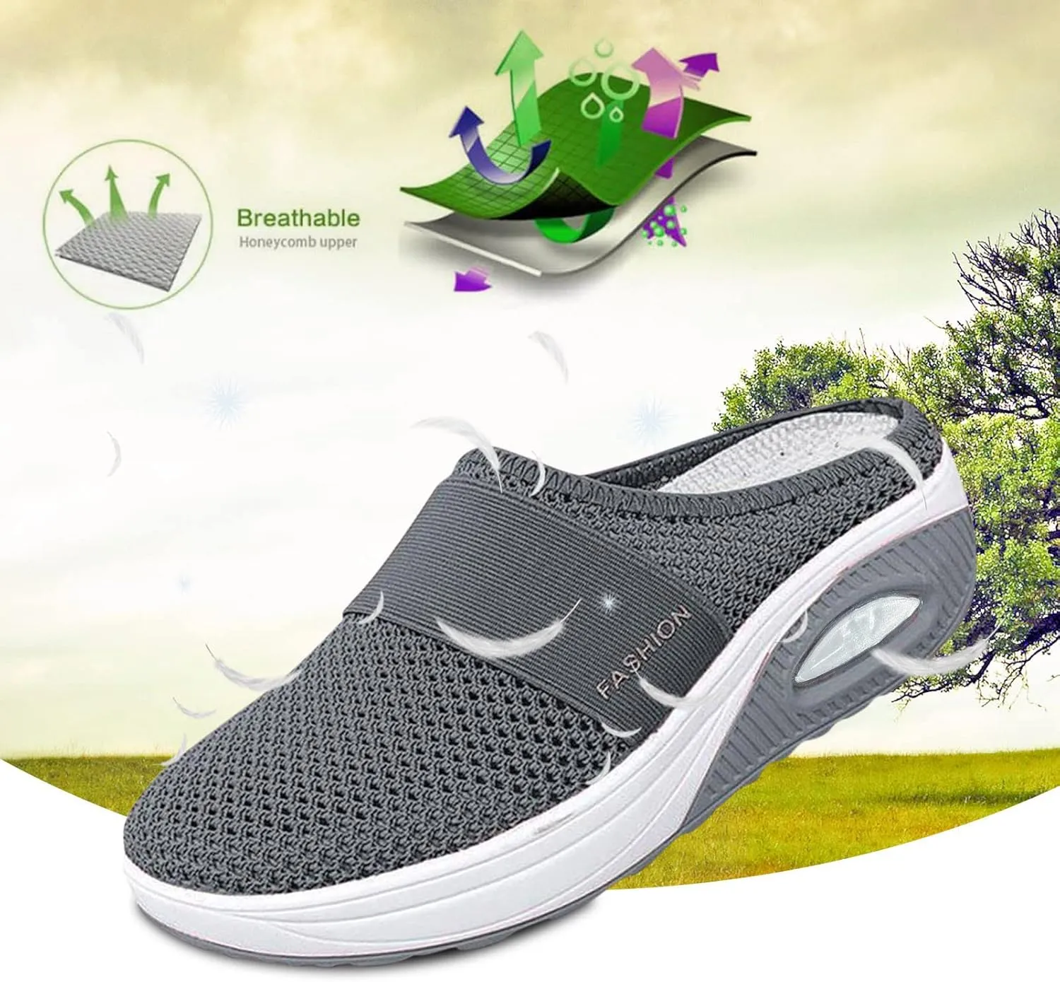 SBGMoSJ Womens Sneakers Size 6 Slip Ons Black Sneakers Women Trendy Hiking Shoes Women Lightweight Breathable Women Sneakers Women's Comfortable Working Nurse Shoes Non-Slip Size 6.5
