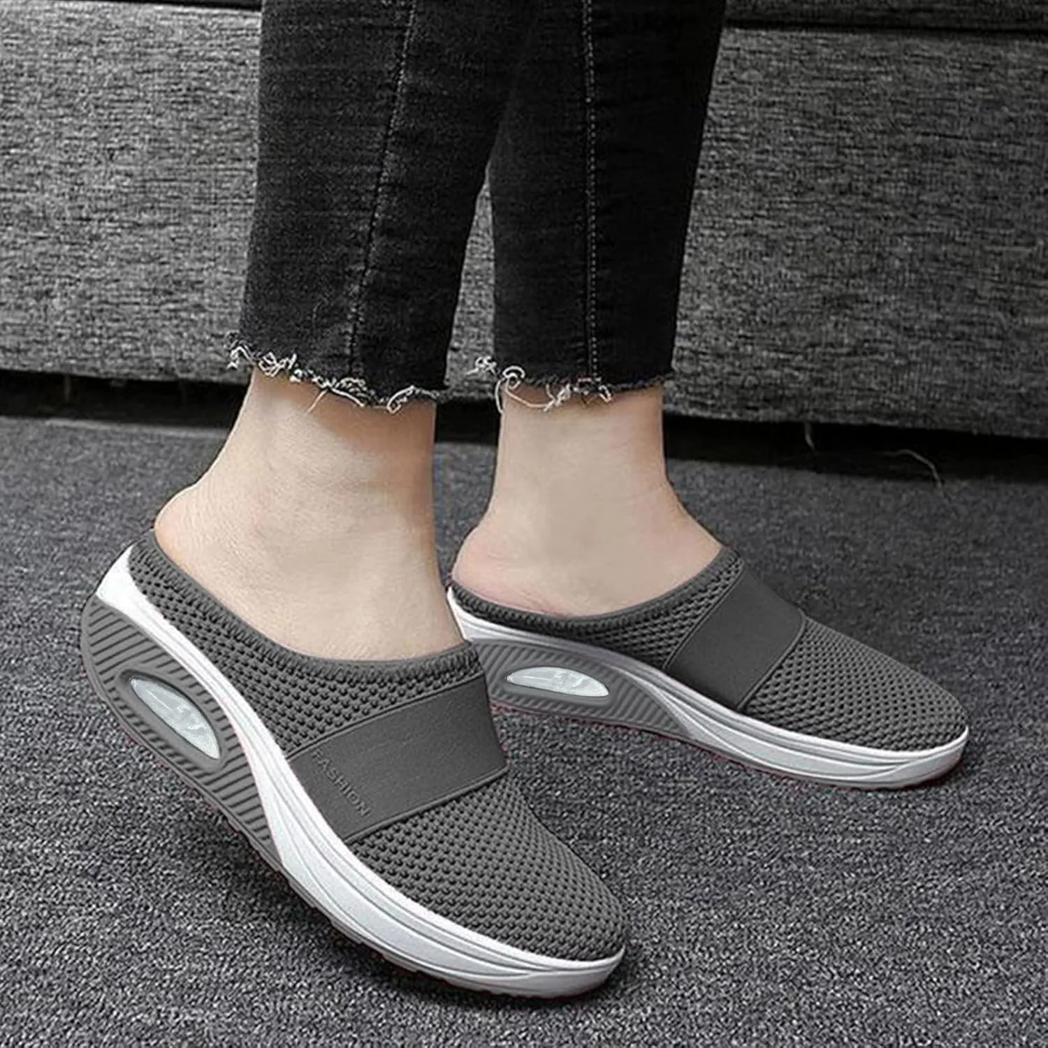 SBGMoSJ Womens Sneakers Size 6 Slip Ons Black Sneakers Women Trendy Hiking Shoes Women Lightweight Breathable Women Sneakers Women's Comfortable Working Nurse Shoes Non-Slip Size 6.5