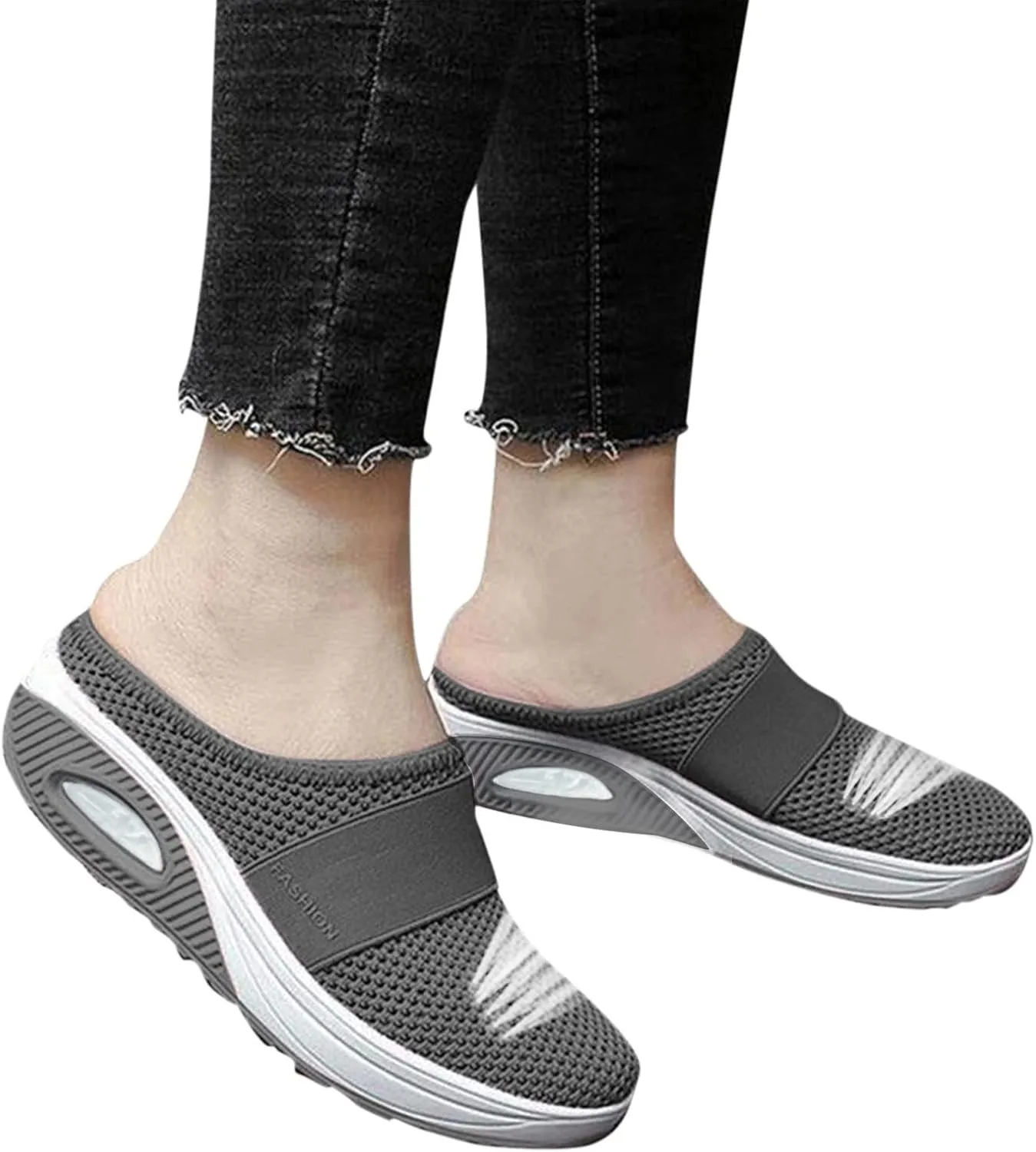 SBGMoSJ Womens Sneakers Size 6 Slip Ons Black Sneakers Women Trendy Hiking Shoes Women Lightweight Breathable Women Sneakers Women's Comfortable Working Nurse Shoes Non-Slip Size 6.5