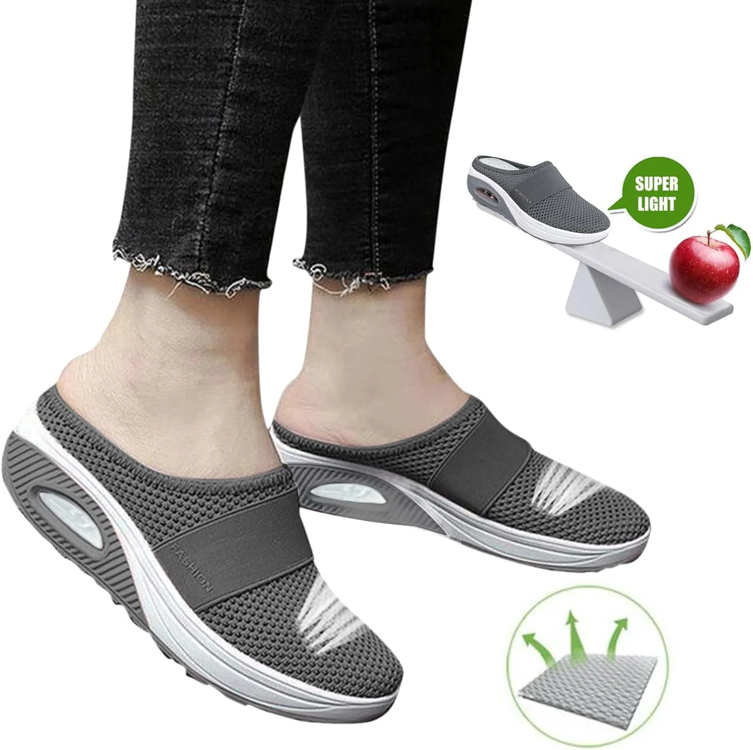 SBGMoSJ Womens Sneakers Size 6 Slip Ons Black Sneakers Women Trendy Hiking Shoes Women Lightweight Breathable Women Sneakers Women's Comfortable Working Nurse Shoes Non-Slip Size 6.5
