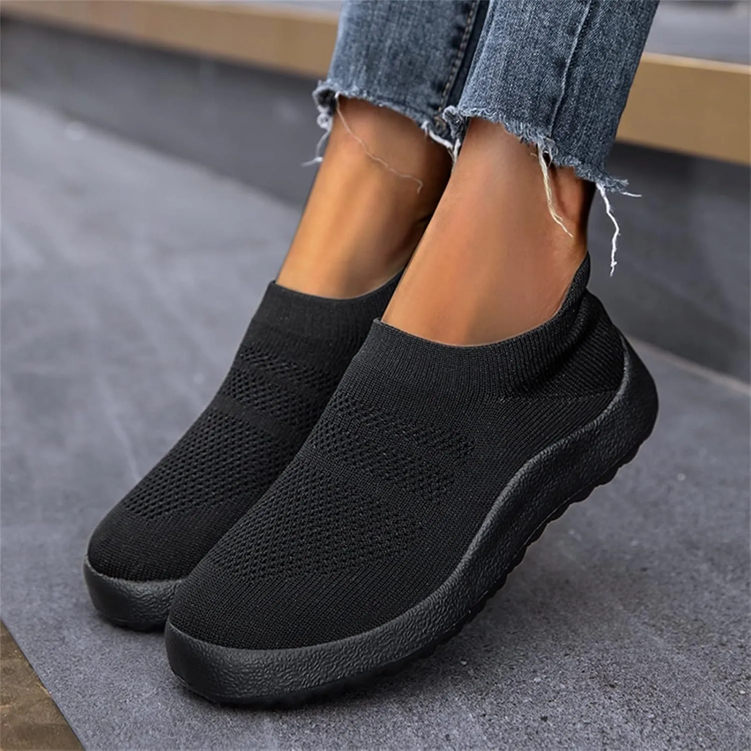 Sneakers for Women Running Shoes Slip On Casual Womens Running Shoes Wide Feet Dress Casual Shoes Platform Sneakers Platform Tennis Shoe White Loafers