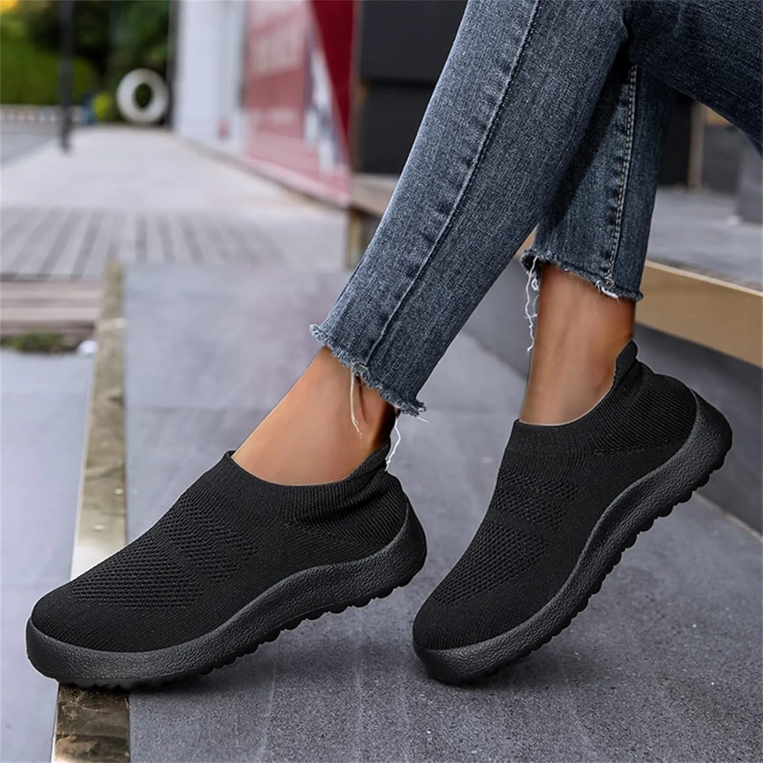 Sneakers for Women Running Shoes Slip On Casual Womens Running Shoes Wide Feet Dress Casual Shoes Platform Sneakers Platform Tennis Shoe White Loafers
