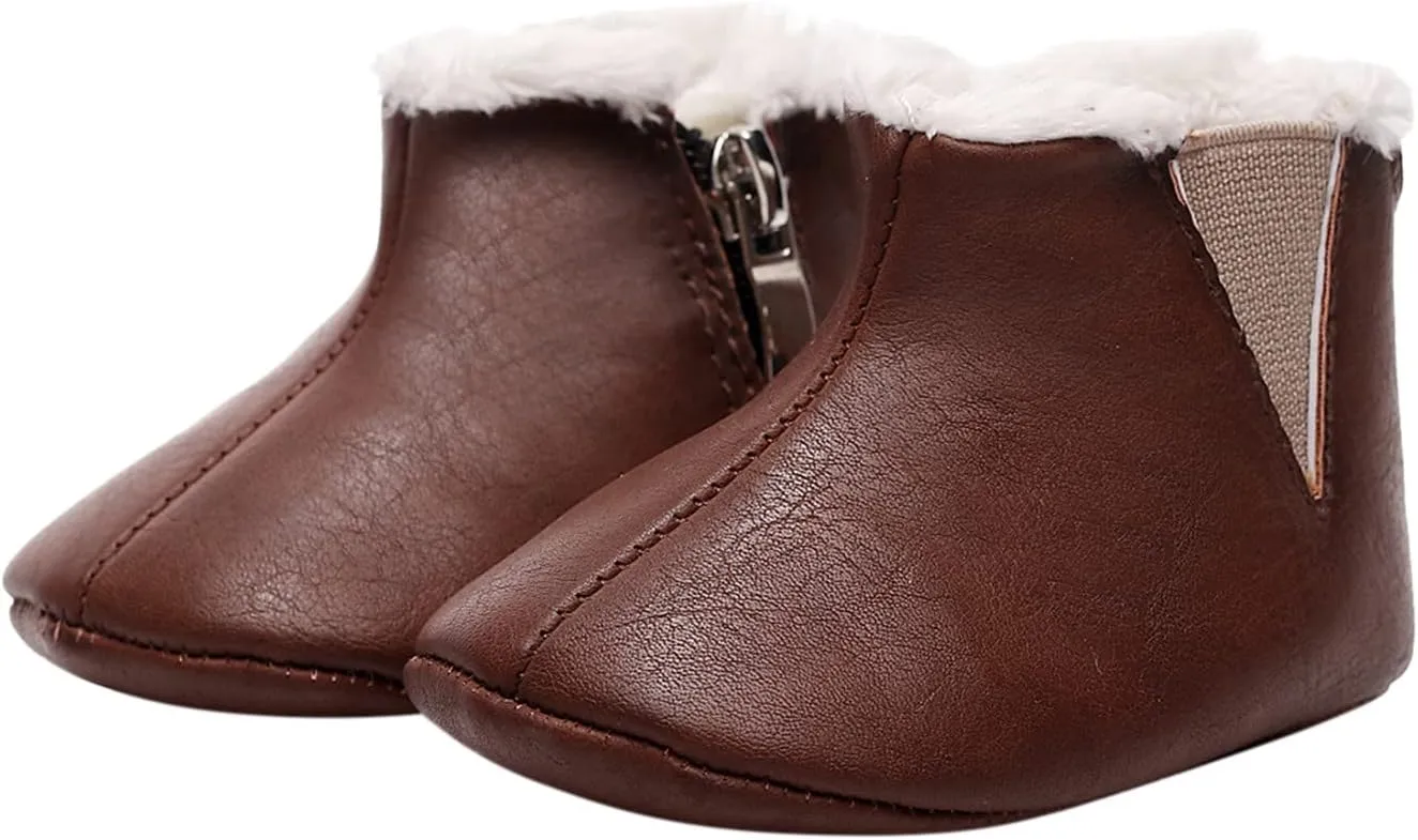 Snow Boots Kids Baby Plush Boots Girls First Snow Infant Walkers Warm Soft Cotton Shoes Baby Shoes Baby Slip on Boots