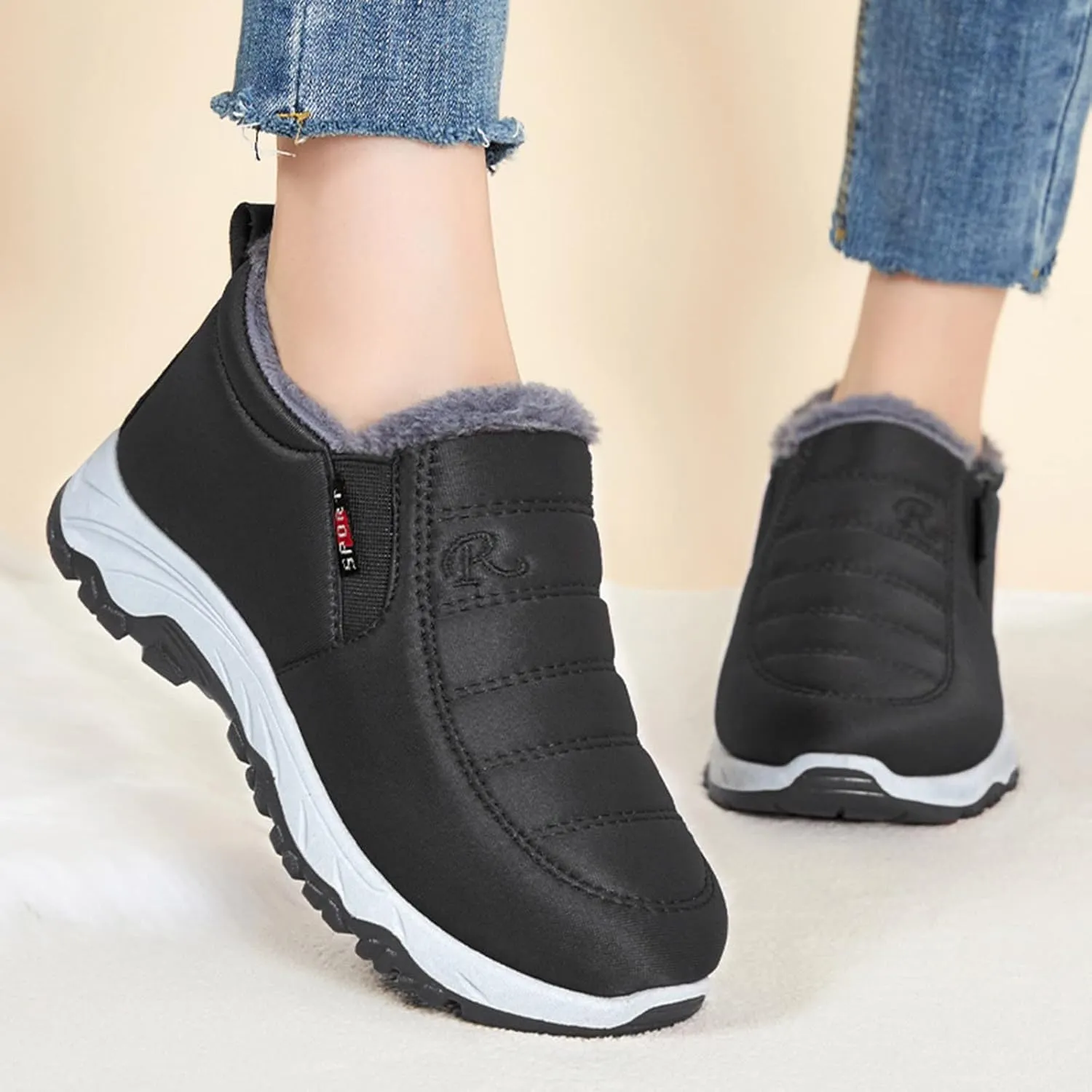 Snow Hiking Boots for Women Waterproof Non Slip Women Waterproof Snow Boots Size 7 Womens Winter Boots Size 9 Wide Boots for Snow Woman Winter Shoes for Women Waterproof Wide Snow