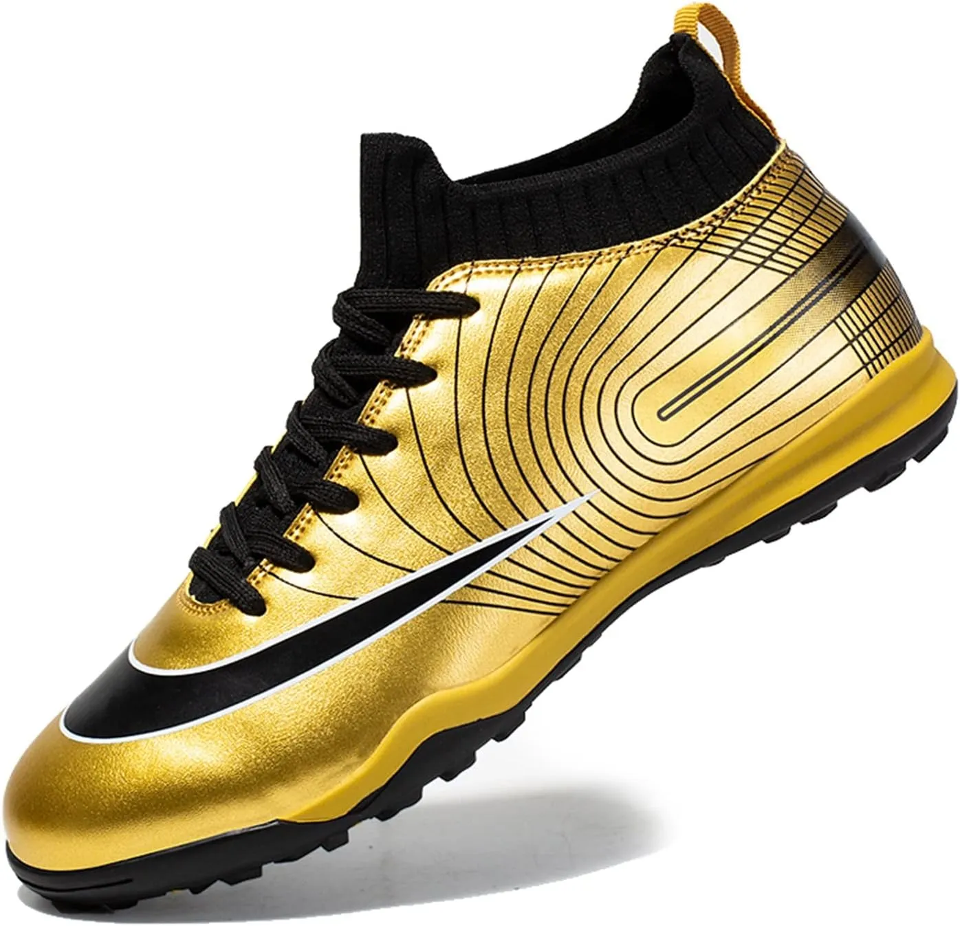 Soccer Cleats Boys,Casual High-top Turf Youth Football Cleats,Comfortable Breathable TF Cleats Kids Football Shoes,Non-Slip,for Outdoor/Athletics