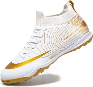 Soccer Cleats Boys,Casual High-top Turf Youth Football Cleats,Comfortable Breathable TF Cleats Kids Football Shoes,Non-Slip,for Outdoor/Athletics